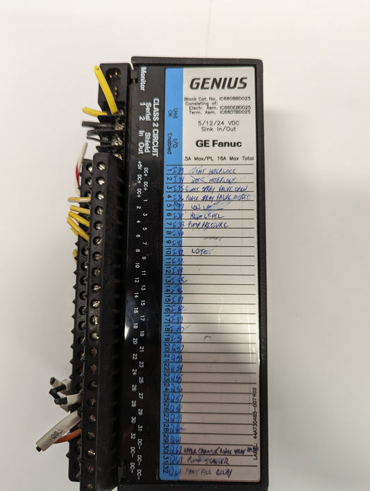GE Fanuc IC660BBD025 Genius PLC I/O Module